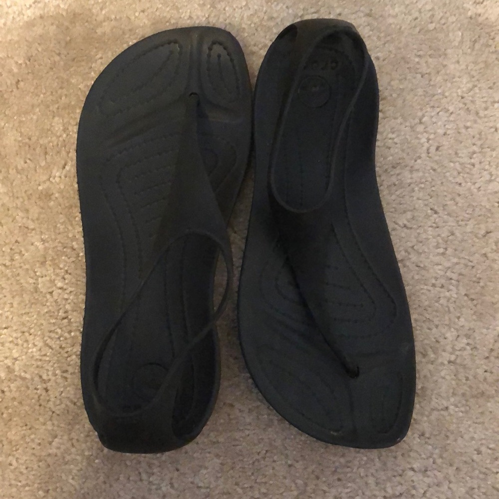 Crocs Sexi Flip Sandals (Black)